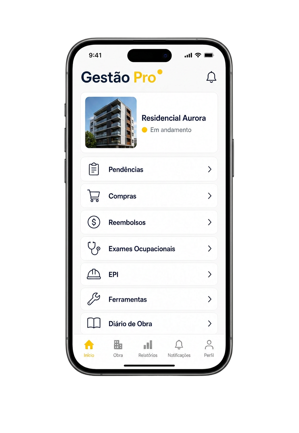 Gestão Pro — gestão de obra